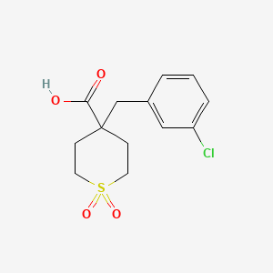 4-[(3-Chlorophenyl)methyl]-1,1-dioxo-1Lambda(6)-thiane-4-carboxylic acid