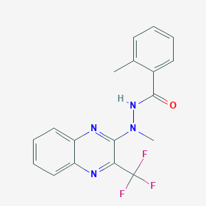 N',2-dimethyl-N'-[3-(trifluoromethyl)quinoxalin-2-yl]benzohydrazide