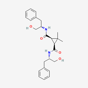 B2900991 (1R, 2S)-N, N'-Bis[(1S)-2-hydroxy-1-phenylmethylethyl]-3, 3-dimethyl-1, 2-cyclopropanediamide CAS No. 945551-93-9