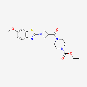 Ethyl 4-(1-(6-methoxybenzo[d]thiazol-2-yl)azetidine-3-carbonyl)piperazine-1-carboxylate