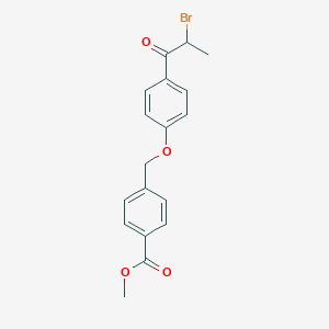 molecular formula C18H17BrO4 B2900999 Methyl 4-[4-(2-bromopropanoyl)phenoxymethyl]benzoate CAS No. 1547067-07-1