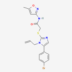 2-((1-allyl-5-(4-bromophenyl)-1H-imidazol-2-yl)thio)-N-(5-methylisoxazol-3-yl)acetamide