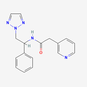 N-(1-phenyl-2-(2H-1,2,3-triazol-2-yl)ethyl)-2-(pyridin-3-yl)acetamide