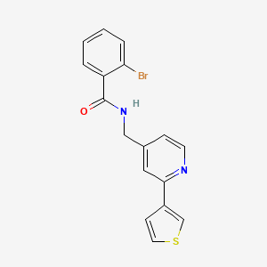 2-bromo-N-((2-(thiophen-3-yl)pyridin-4-yl)methyl)benzamide
