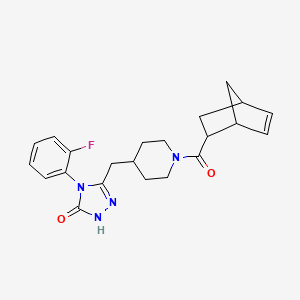 3-((1-(bicyclo[2.2.1]hept-5-ene-2-carbonyl)piperidin-4-yl)methyl)-4-(2-fluorophenyl)-1H-1,2,4-triazol-5(4H)-one