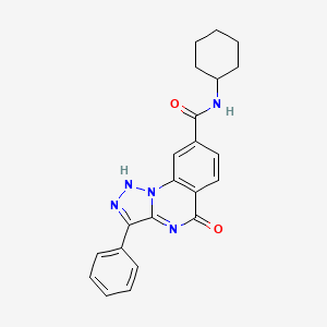 N-cyclohexyl-5-oxo-3-phenyl-4,5-dihydro-[1,2,3]triazolo[1,5-a]quinazoline-8-carboxamide