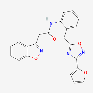 2-(benzo[d]isoxazol-3-yl)-N-(2-((3-(furan-2-yl)-1,2,4-oxadiazol-5-yl)methyl)phenyl)acetamide