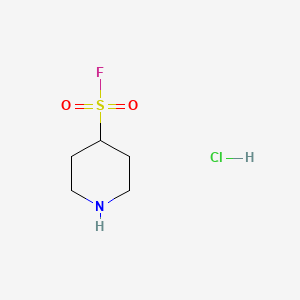 molecular formula C5H11ClFNO2S B2901022 Piperidine-4-sulfonyl fluoride hydrochloride CAS No. 2172461-08-2