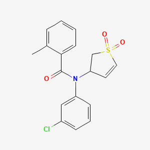 N-(3-chlorophenyl)-N-(1,1-dioxido-2,3-dihydrothiophen-3-yl)-2-methylbenzamide