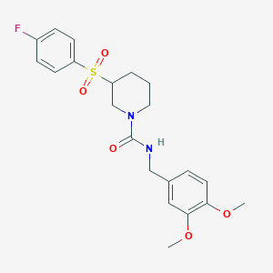 N-(3,4-dimethoxybenzyl)-3-((4-fluorophenyl)sulfonyl)piperidine-1-carboxamide
