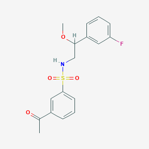 molecular formula C17H18FNO4S B2901054 3-acetyl-N-(2-(3-fluorophenyl)-2-methoxyethyl)benzenesulfonamide CAS No. 1797087-23-0