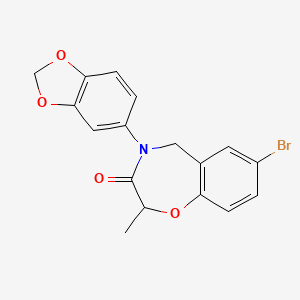 4-(2H-1,3-benzodioxol-5-yl)-7-bromo-2-methyl-2,3,4,5-tetrahydro-1,4-benzoxazepin-3-one