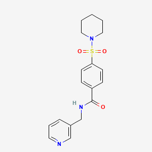 4-(piperidin-1-ylsulfonyl)-N-(pyridin-3-ylmethyl)benzamide
