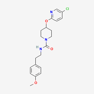 molecular formula C20H24ClN3O3 B2901069 4-((5-chloropyridin-2-yl)oxy)-N-(4-methoxyphenethyl)piperidine-1-carboxamide CAS No. 1448075-49-7
