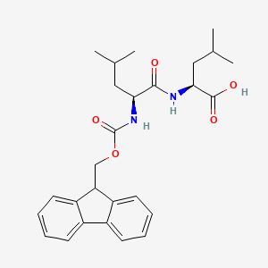 molecular formula C27H34N2O5 B2901072 Fmoc-leu-leu-OH CAS No. 88743-98-0