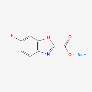 molecular formula C8H3FNNaO3 B2901073 Sodium;6-fluoro-1,3-benzoxazole-2-carboxylate CAS No. 2387596-61-2