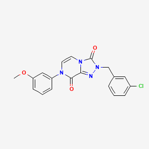 molecular formula C19H15ClN4O3 B2901074 2-(3-chlorobenzyl)-7-(3-methoxyphenyl)-[1,2,4]triazolo[4,3-a]pyrazine-3,8(2H,7H)-dione CAS No. 2034354-79-3