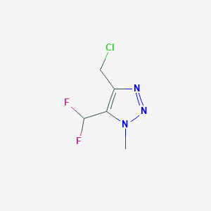 molecular formula C5H6ClF2N3 B2901076 4-(chloromethyl)-5-(difluoromethyl)-1-methyl-1H-1,2,3-triazole CAS No. 2138555-23-2