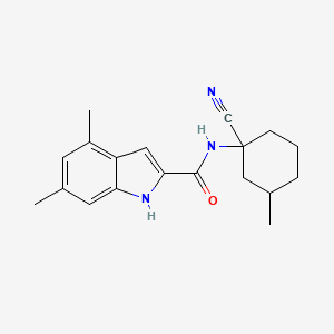 molecular formula C19H23N3O B2901079 N-(1-cyano-3-methylcyclohexyl)-4,6-dimethyl-1H-indole-2-carboxamide CAS No. 1795437-30-7