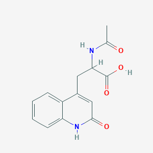 2-Acetylamino-3-(2-quinolon-4-yl)propionic acid