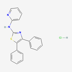 molecular formula C20H16ClN3S B2901084 (3,4-Diphenyl(2,5-thiazolyl))-2-pyridylamine, hydrochloride CAS No. 798558-44-8