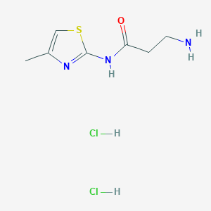 molecular formula C7H13Cl2N3OS B2901087 3-amino-N-(4-methyl-1,3-thiazol-2-yl)propanamide dihydrochloride CAS No. 1211319-43-5