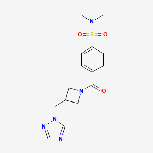 4-(3-((1H-1,2,4-triazol-1-yl)methyl)azetidine-1-carbonyl)-N,N-dimethylbenzenesulfonamide