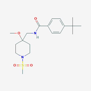 4-Tert-butyl-N-[(4-methoxy-1-methylsulfonylpiperidin-4-yl)methyl]benzamide