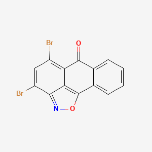 molecular formula C14H5Br2NO2 B2901130 3,5-dibromo-6H-anthra[1,9-cd]isoxazol-6-one CAS No. 82840-40-2