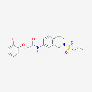 molecular formula C20H23FN2O4S B2901136 2-(2-fluorophenoxy)-N-(2-(propylsulfonyl)-1,2,3,4-tetrahydroisoquinolin-7-yl)acetamide CAS No. 954663-84-4