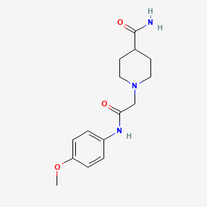 1-[2-(4-Methoxyanilino)-2-oxoethyl]piperidine-4-carboxamide