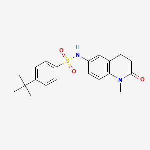molecular formula C20H24N2O3S B2901141 4-(tert-butyl)-N-(1-methyl-2-oxo-1,2,3,4-tetrahydroquinolin-6-yl)benzenesulfonamide CAS No. 922080-32-8