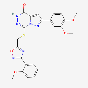 2-(3,4-dimethoxyphenyl)-7-({[3-(2-methoxyphenyl)-1,2,4-oxadiazol-5-yl]methyl}thio)pyrazolo[1,5-d][1,2,4]triazin-4(5H)-one