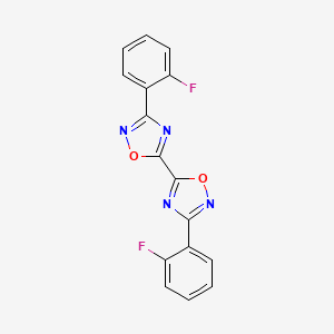 3,3'-Bis(2-fluorophenyl)-5,5'-bi-1,2,4-oxadiazole