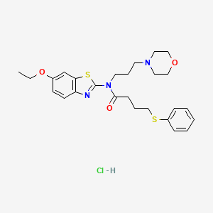 N-(6-ethoxybenzo[d]thiazol-2-yl)-N-(3-morpholinopropyl)-4-(phenylthio)butanamide hydrochloride