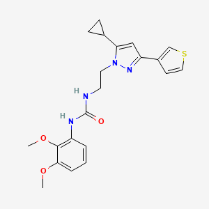 1-(2-(5-cyclopropyl-3-(thiophen-3-yl)-1H-pyrazol-1-yl)ethyl)-3-(2,3-dimethoxyphenyl)urea