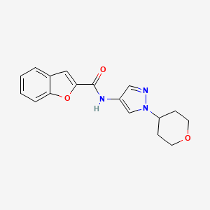 N-(1-(tetrahydro-2H-pyran-4-yl)-1H-pyrazol-4-yl)benzofuran-2-carboxamide