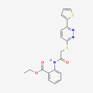 Ethyl 2-({[(6-thien-2-ylpyridazin-3-yl)thio]acetyl}amino)benzoate