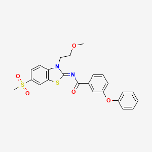 (Z)-N-(3-(2-methoxyethyl)-6-(methylsulfonyl)benzo[d]thiazol-2(3H)-ylidene)-3-phenoxybenzamide