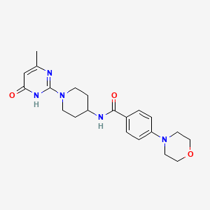 N-(1-(4-methyl-6-oxo-1,6-dihydropyrimidin-2-yl)piperidin-4-yl)-4-morpholinobenzamide