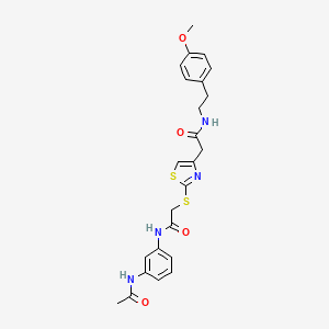 N-(3-acetamidophenyl)-2-((4-(2-((4-methoxyphenethyl)amino)-2-oxoethyl)thiazol-2-yl)thio)acetamide