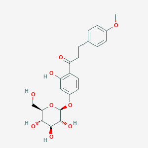 1-[2-Hydroxy-4-[(2S,3R,4S,5S,6R)-3,4,5-trihydroxy-6-(hydroxymethyl)oxan-2-yl]oxyphenyl]-3-(4-methoxyphenyl)propan-1-one