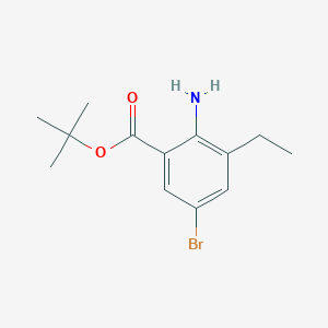 molecular formula C13H18BrNO2 B2901221 Tert-butyl 2-amino-5-bromo-3-ethylbenzoate CAS No. 2248269-99-8