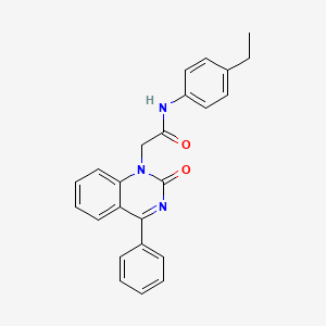molecular formula C24H21N3O2 B2901229 N-(4-ethylphenyl)-2-(2-oxo-4-phenyl-1,2-dihydroquinazolin-1-yl)acetamide CAS No. 941939-33-9