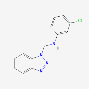 molecular formula C13H11ClN4 B2901237 N-(1H-benzotriazol-1-ylmethyl)-3-chloroaniline 