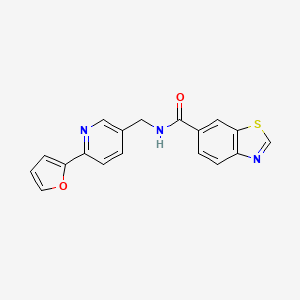 N-((6-(furan-2-yl)pyridin-3-yl)methyl)benzo[d]thiazole-6-carboxamide