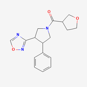 (3-(1,2,4-Oxadiazol-3-yl)-4-phenylpyrrolidin-1-yl)(tetrahydrofuran-3-yl)methanone