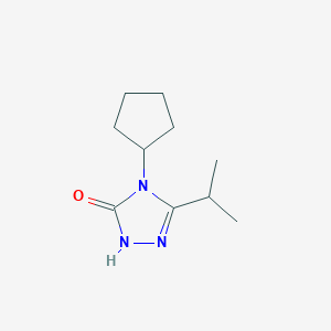 molecular formula C10H17N3O B2901246 4-cyclopentyl-3-(propan-2-yl)-4,5-dihydro-1H-1,2,4-triazol-5-one CAS No. 2202460-49-7