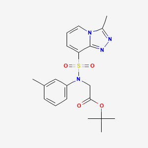 molecular formula C20H24N4O4S B2901248 tert-butyl 2-[N-(3-methylphenyl)3-methyl-[1,2,4]triazolo[4,3-a]pyridine-8-sulfonamido]acetate CAS No. 1251704-04-7