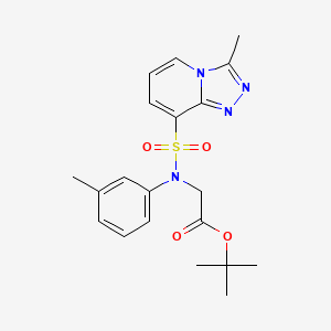 tert-butyl 2-(3-methyl-N-(m-tolyl)-[1,2,4]triazolo[4,3-a]pyridine-8-sulfonamido)acetate